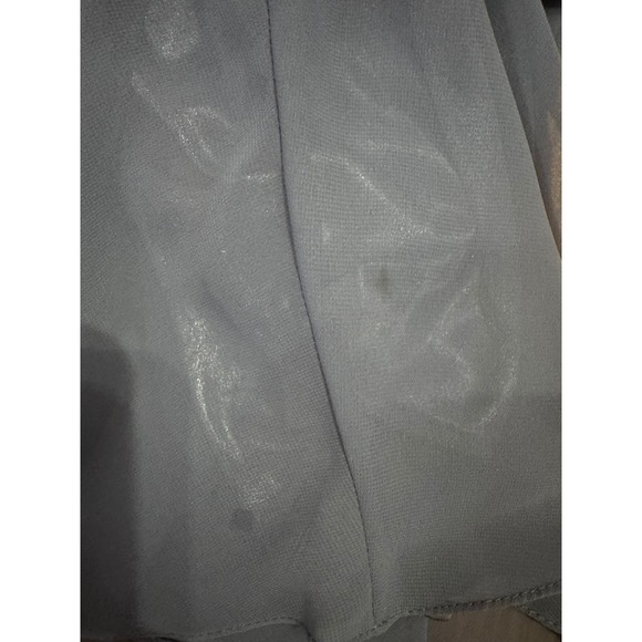 Patra Womens Size 16 Blue Tiered Evening Gown Satin Pleated Waist Rhinestone - Picture 9 of 9